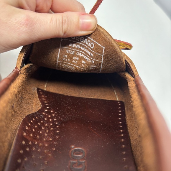 Sebago Portland Waxed Brown Leather Boat Shoes Loafers Moccasins Size 10.5 - Picture 7 of 7